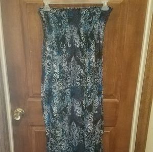 Blue Paisley Purple Maxi Dress